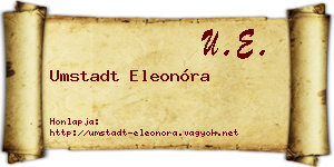 Umstadt Eleonóra névjegykártya